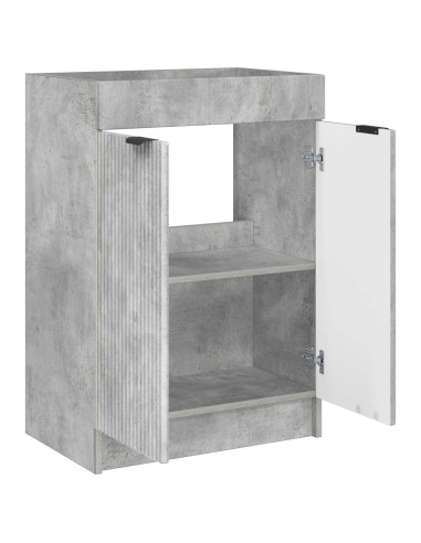 Mobiletto da bagno sotto il lavello Grigio Cemento