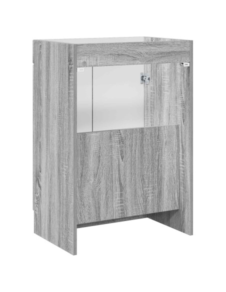 Mobiletto da bagno sotto il lavello Sonoma grigio