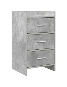 Comodini Grigio Cemento 40 x 36 x 70 cm Legno ingegnerizzato