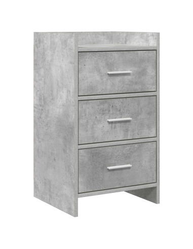 Comodini Grigio Cemento 40 x 36 x 70 cm Legno ingegnerizzato