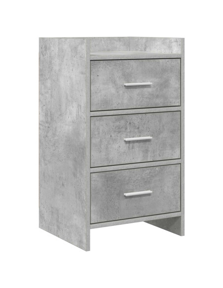 Comodini Grigio Cemento 40 x 36 x 70 cm Legno ingegnerizzato