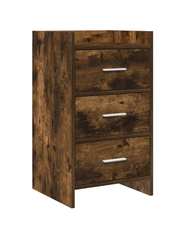 Comodini Rovere Fumo 40 x 36 x 70 cm Legno ingegnerizzato