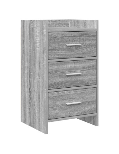 Comodini Sonoma grigio 40 x 36 x 70 cm Legno ingegnerizzato