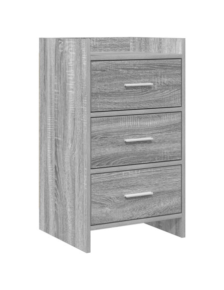 Comodini Sonoma grigio 40 x 36 x 70 cm Legno ingegnerizzato