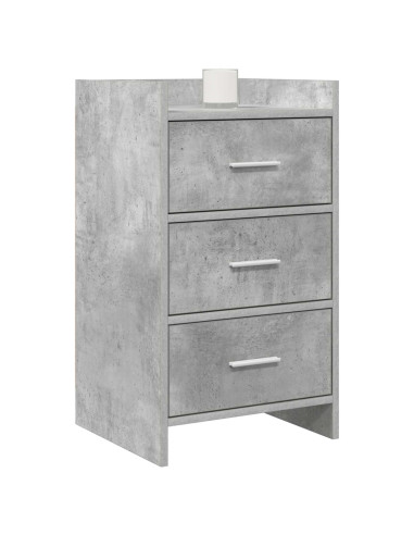 Comodini Grigio Cemento 40 x 36 x 70 cm Legno ingegnerizzato