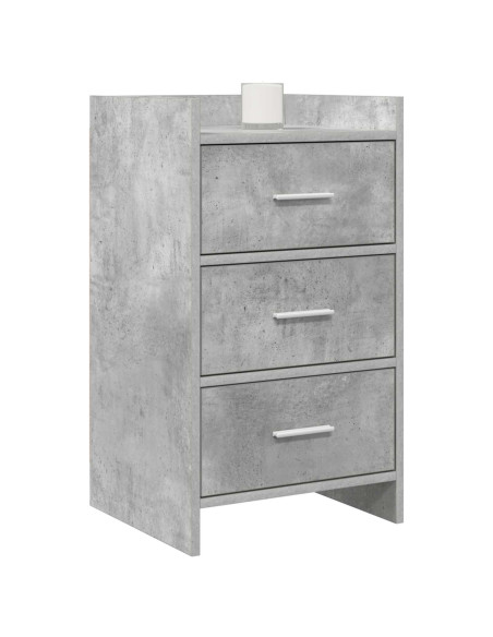 Comodini Grigio Cemento 40 x 36 x 70 cm Legno ingegnerizzato