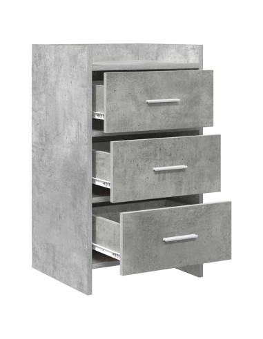 Comodini Grigio Cemento 40 x 36 x 70 cm Legno ingegnerizzato
