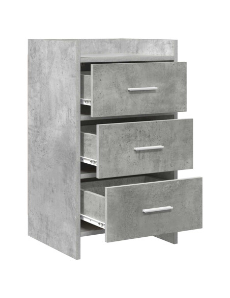 Comodini Grigio Cemento 40 x 36 x 70 cm Legno ingegnerizzato
