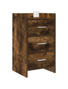 Comodini Rovere Fumo 40 x 36 x 70 cm Legno ingegnerizzato 2