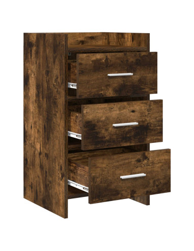 Comodini Rovere Fumo 40 x 36 x 70 cm Legno ingegnerizzato