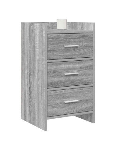 Comodini Sonoma grigio 40 x 36 x 70 cm Legno ingegnerizzato