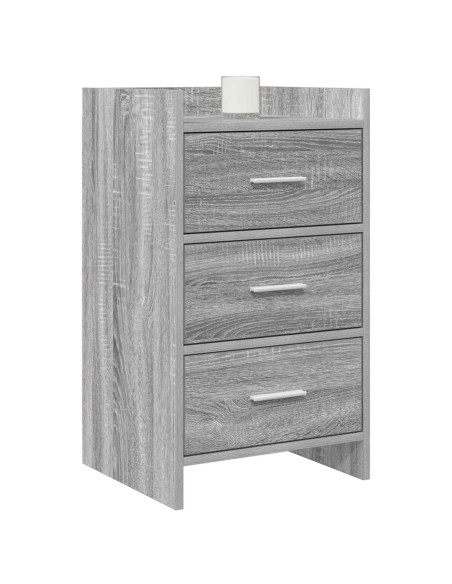 Comodini Sonoma grigio 40 x 36 x 70 cm Legno ingegnerizzato