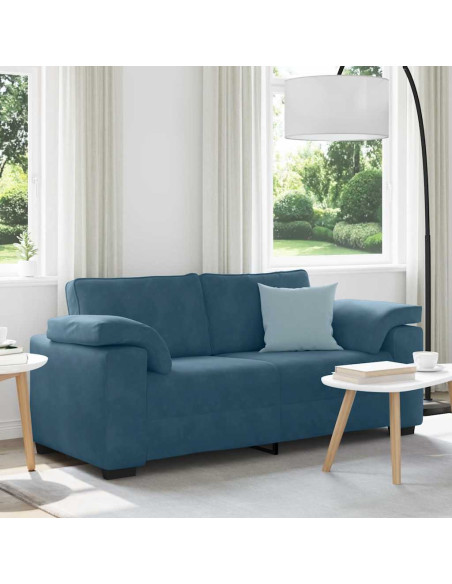 Divano Divanetto Blu 180x77x82 cm in Velluto