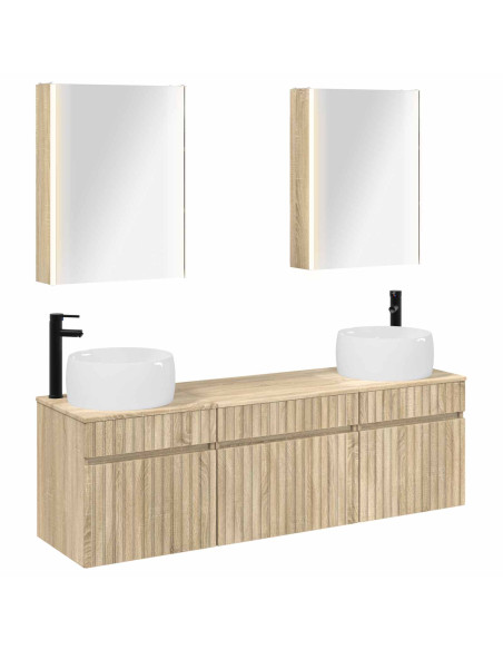 Set di Armadi da Bagno 5 pcs Rovere Sonoma 53 x 15,5 x 70 cm