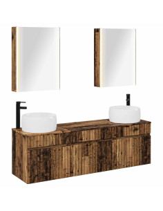 Set di Armadi da Bagno 5 pcs Legno antico 53 x 15,5 x 70 cm