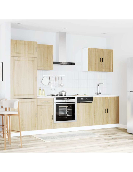 Set Mobili da Cucina 7 pz Porto Rovere Sonoma in Truciolato