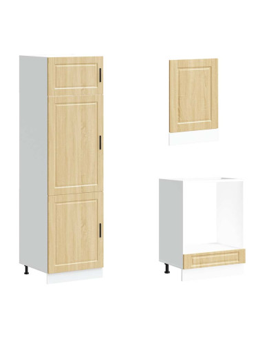 Set Mobili da Cucina 7 pz Porto Rovere Sonoma in Truciolato