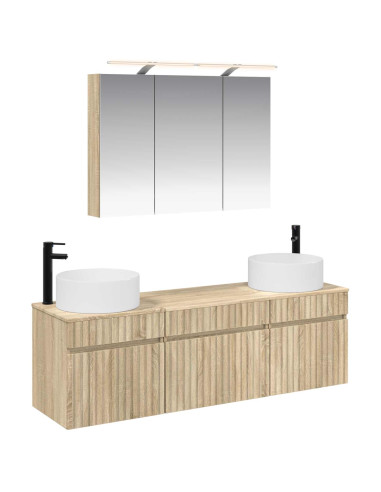 Set di Armadi da Bagno 4 pcs Rovere Sonoma 100 x 14,5 x 70 cm