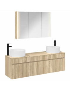 Set di Armadi da Bagno 4 pcs Rovere Sonoma 103,5 x 15,5 x 70 cm