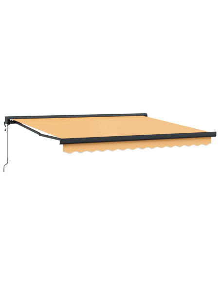 Tenda da Sole Sabbia 350 x 250 cm Poliestere e Alluminio