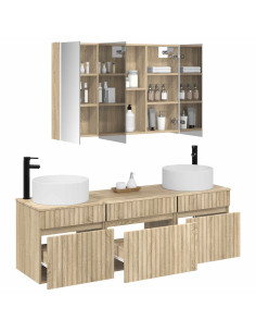 Set di Armadi da Bagno 4 pcs Rovere Sonoma 103,5 x 15,5 x 70 cm 2