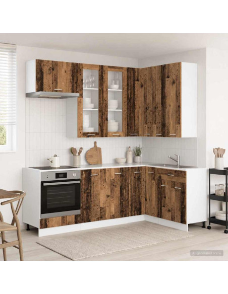Unità Cucina LYON 8 pcs Legno antico Legno ingegnerizzato