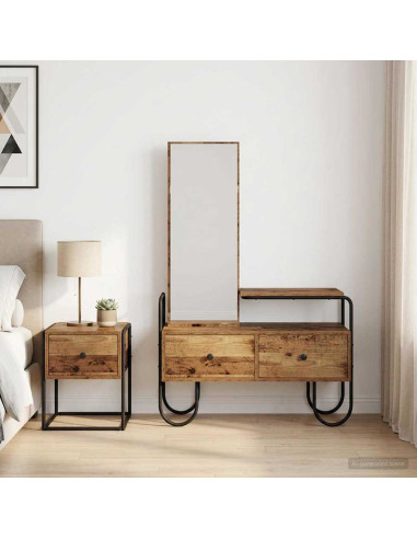 Tavolo da Trucco con cassetto Legno antico Legno ingegnerizzato