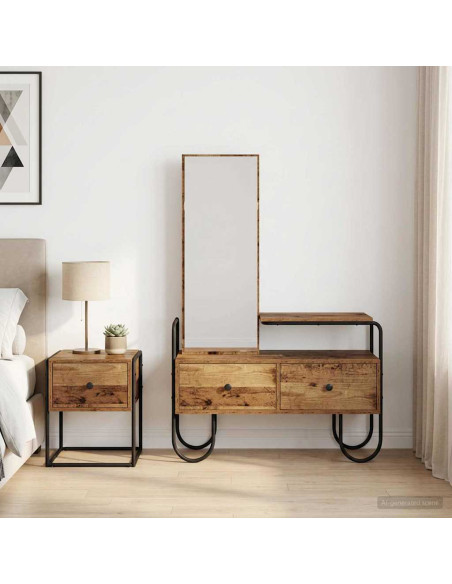 Tavolo da Trucco con cassetto Legno antico Legno ingegnerizzato