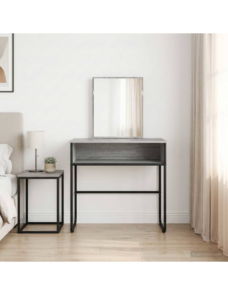 Tavolo da Trucco con lo scaffale Sonoma grigio 81 x 40 x 131 cm