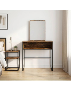 Tavolo da Trucco con lo scaffale Rovere Fumo 81 x 40 x 131 cm