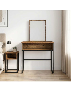 Tavolo da Trucco con lo scaffale Legno antico 81 x 40 x 131 cm