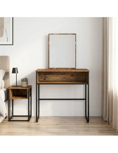 Tavolo da Trucco con lo scaffale Legno antico 81 x 40 x 131 cm