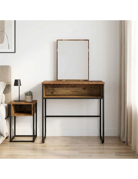 Tavolo da Trucco con lo scaffale Legno antico 81 x 40 x 131 cm