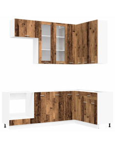 Unità Cucina LYON 8 pcs Legno antico Legno ingegnerizzato 2