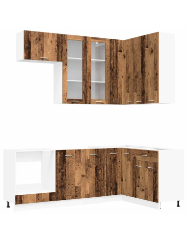 Unità Cucina LYON 8 pcs Legno antico Legno ingegnerizzato