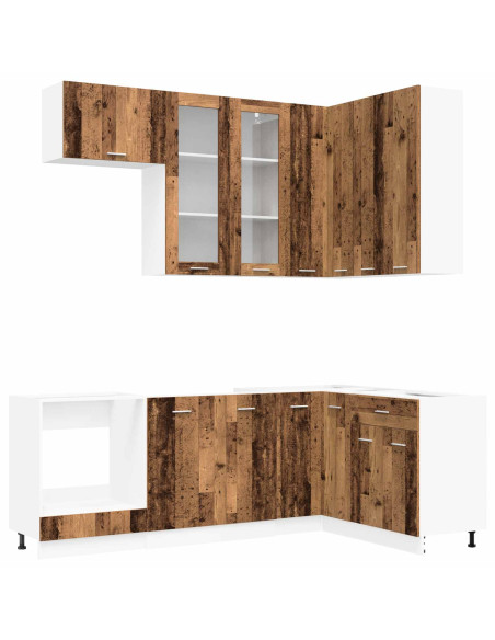 Unità Cucina LYON 8 pcs Legno antico Legno ingegnerizzato
