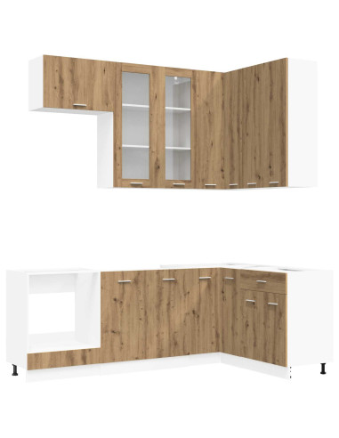 Unità Cucina LYON 8 pcs Rovere Artigianale Legno ingegnerizzato
