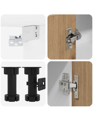 Unità Cucina LYON 8 pcs Rovere Artigianale Legno ingegnerizzato