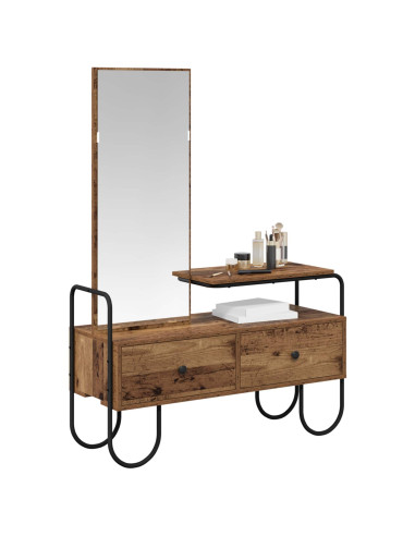 Tavolo da Trucco con cassetto Legno antico Legno ingegnerizzato