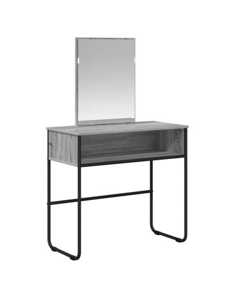 Tavolo da Trucco con lo scaffale Sonoma grigio 81 x 40 x 131 cm