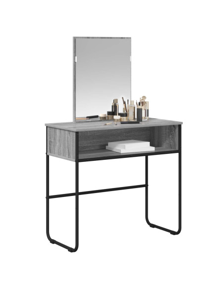 Tavolo da Trucco con lo scaffale Sonoma grigio 81 x 40 x 131 cm