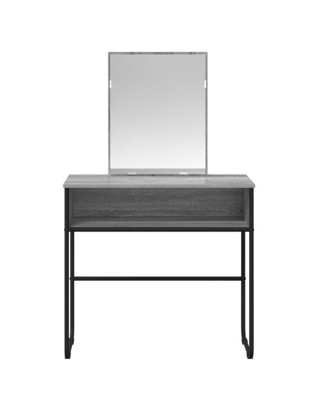Tavolo da Trucco con lo scaffale Sonoma grigio 81 x 40 x 131 cm