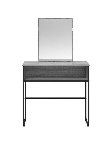 Tavolo da Trucco con lo scaffale Sonoma grigio 81 x 40 x 131 cm