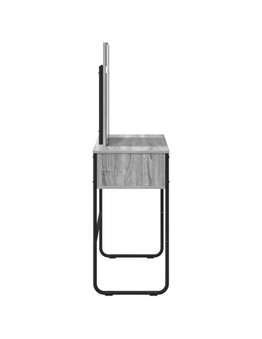 Tavolo da Trucco con lo scaffale Sonoma grigio 81 x 40 x 131 cm