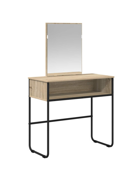Tavolo da Trucco con lo scaffale Rovere Sonoma 81 x 40 x 131 cm