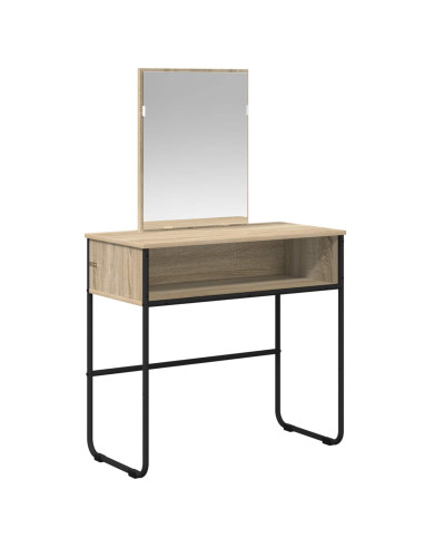 Tavolo da Trucco con lo scaffale Rovere Sonoma 81 x 40 x 131 cm