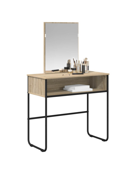 Tavolo da Trucco con lo scaffale Rovere Sonoma 81 x 40 x 131 cm