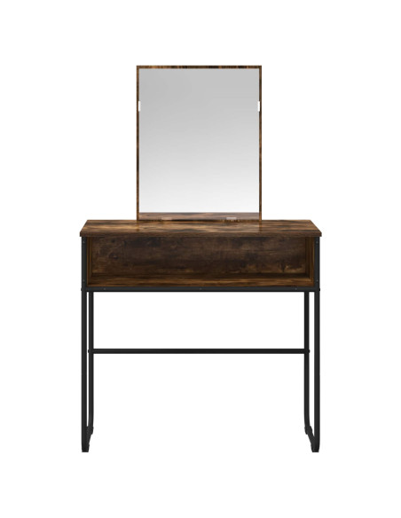 Tavolo da Trucco con lo scaffale Rovere Fumo 81 x 40 x 131 cm