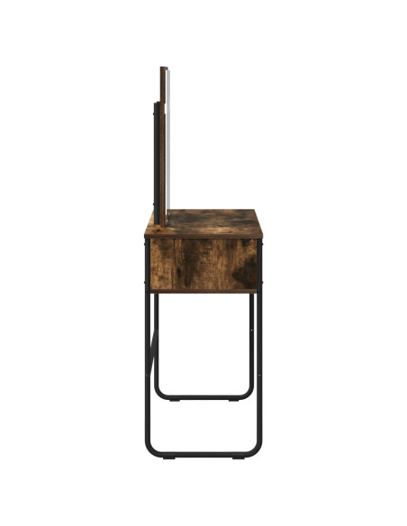 Tavolo da Trucco con lo scaffale Rovere Fumo 81 x 40 x 131 cm
