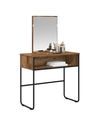 Tavolo da Trucco con lo scaffale Legno antico 81 x 40 x 131 cm